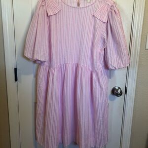 Charming Pink Striped Oddi Dress